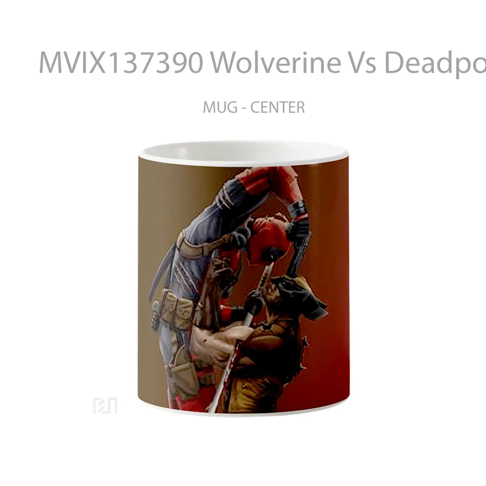 Mug Wolverine Vs Deadpool Gelas Superhero