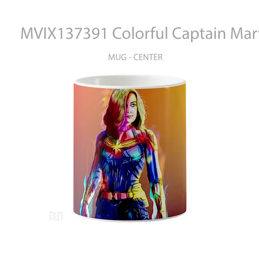 Mug Colorful Captain Marvel Gelas Superhero