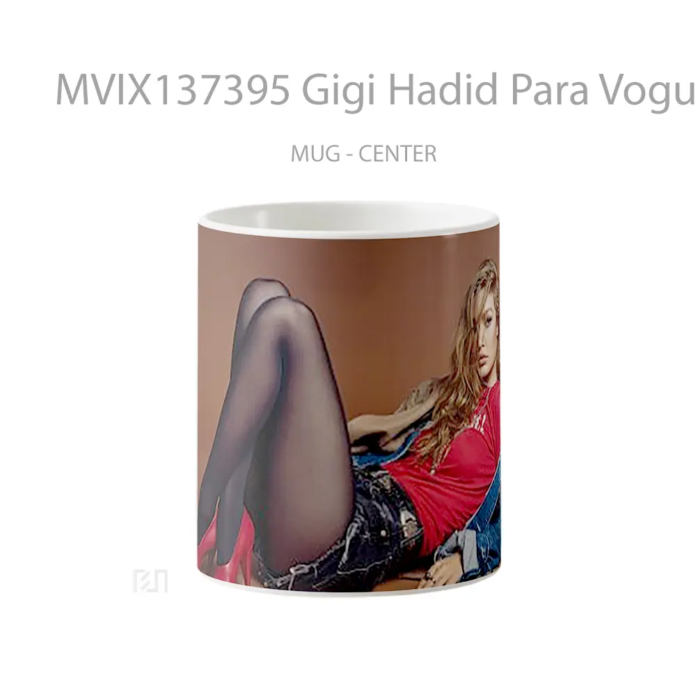 Mug Gigi Hadid Para Vogue Gelas Keramik Unik