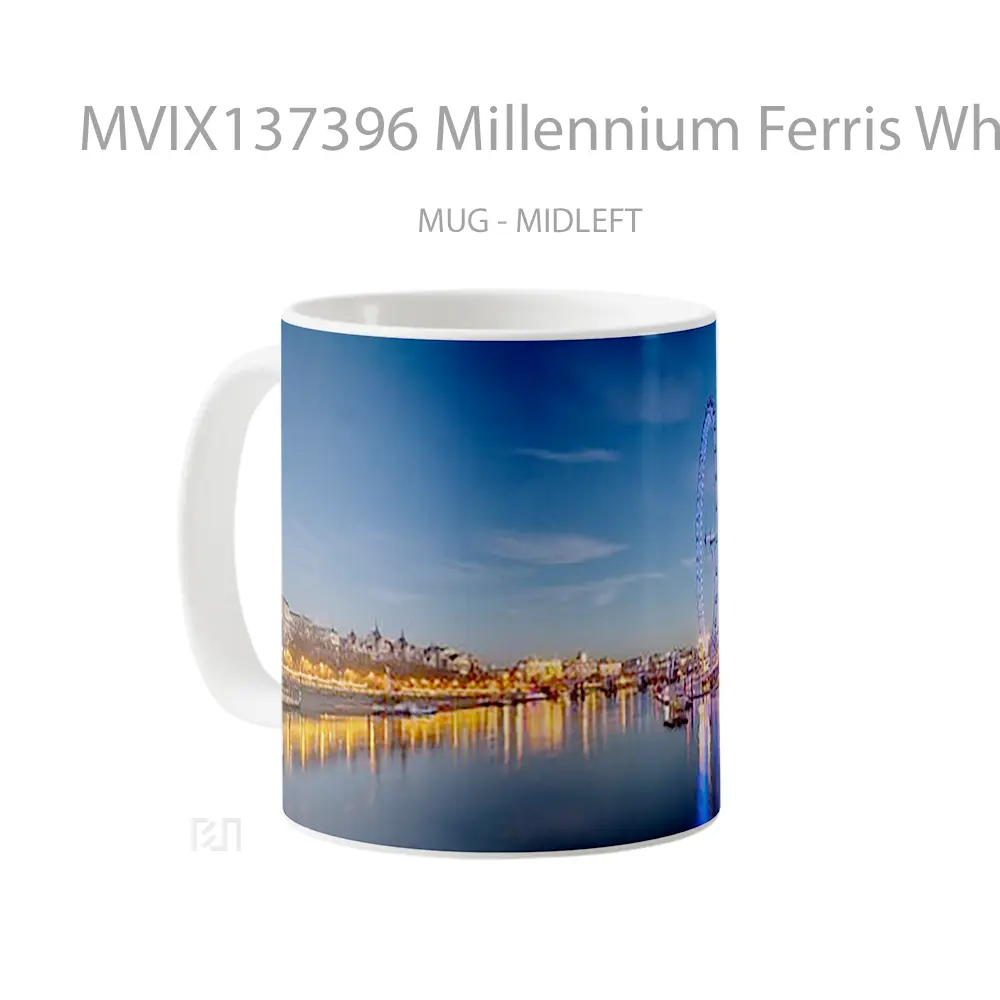 Mug Millennium Ferris Wheel Gelas Keramik Unik - All-side / Desain