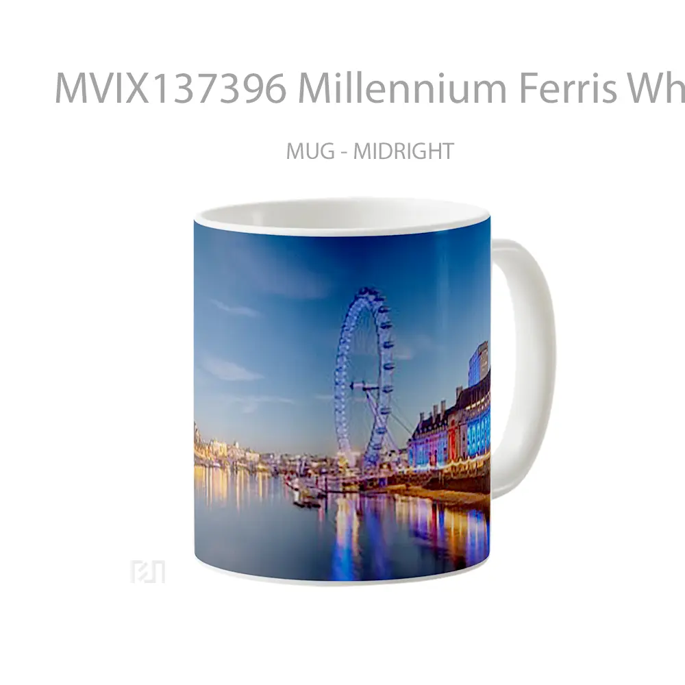 Mug Millennium Ferris Wheel Gelas Keramik Unik - All-side / Desain