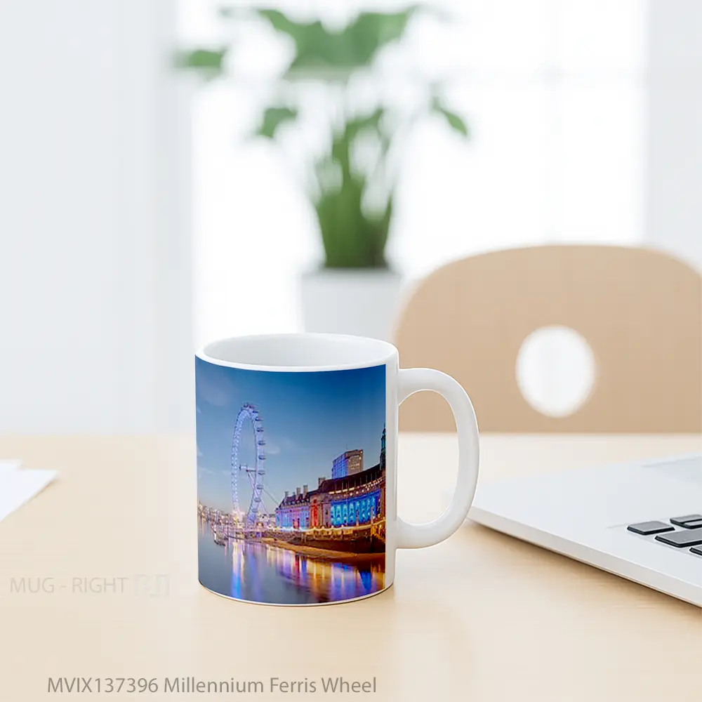 Mug Millennium Ferris Wheel Gelas Keramik Unik - All-side / Desain