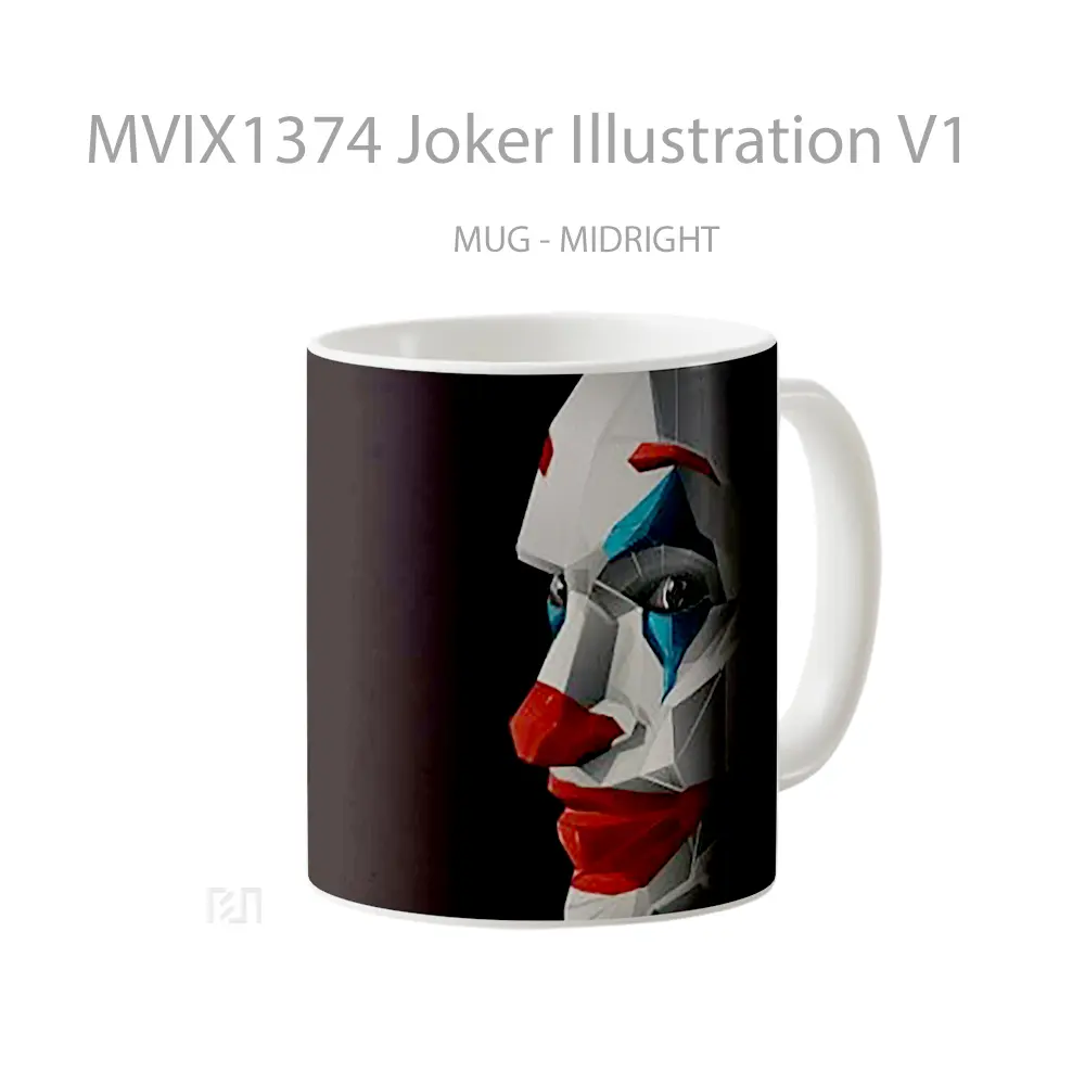 Mug Joker Illustration V1 Gelas Superhero - All-side / Desain