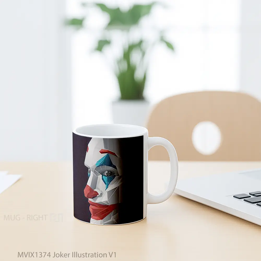 Mug Joker Illustration V1 Gelas Superhero - All-side / Desain