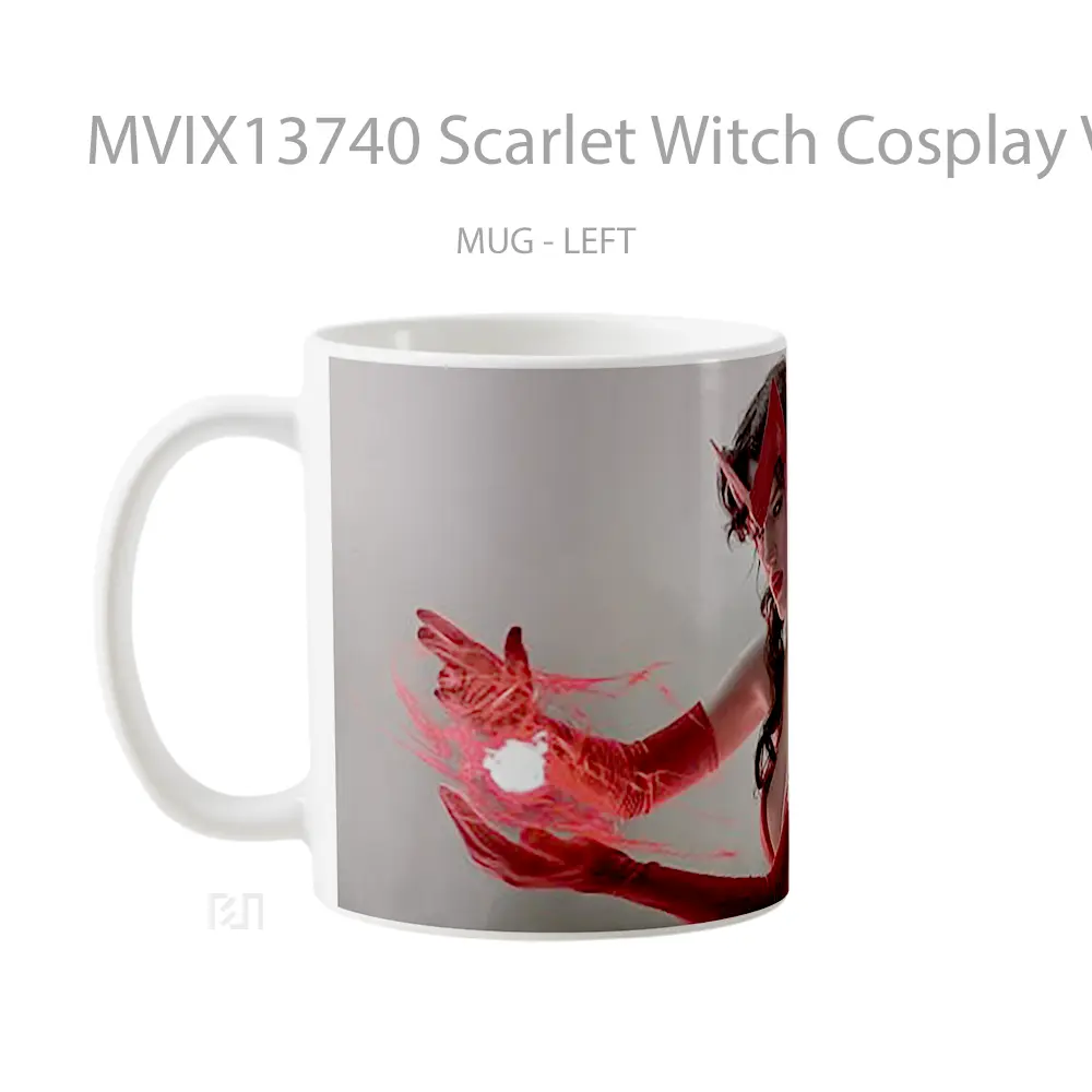 Mug Scarlet Witch Cosplay V2 Gelas Superhero - All-side / Desain