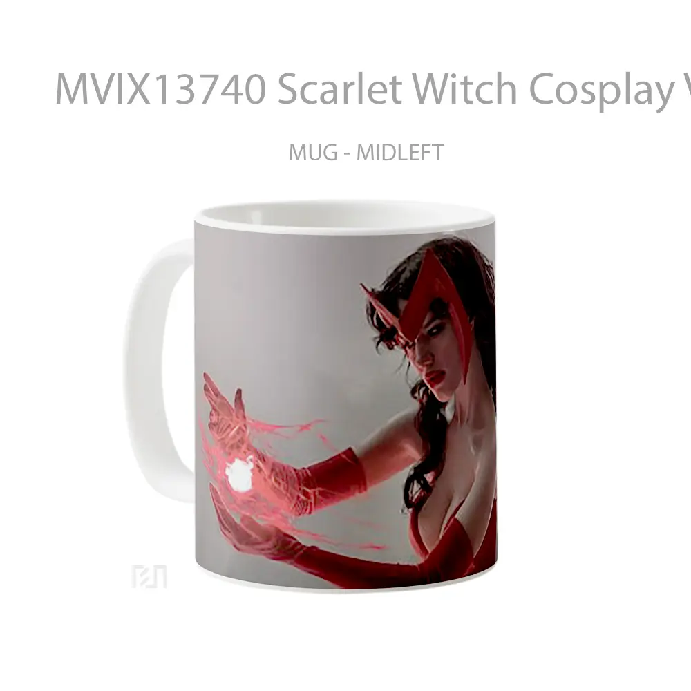 Mug Scarlet Witch Cosplay V2 Gelas Superhero - All-side / Desain