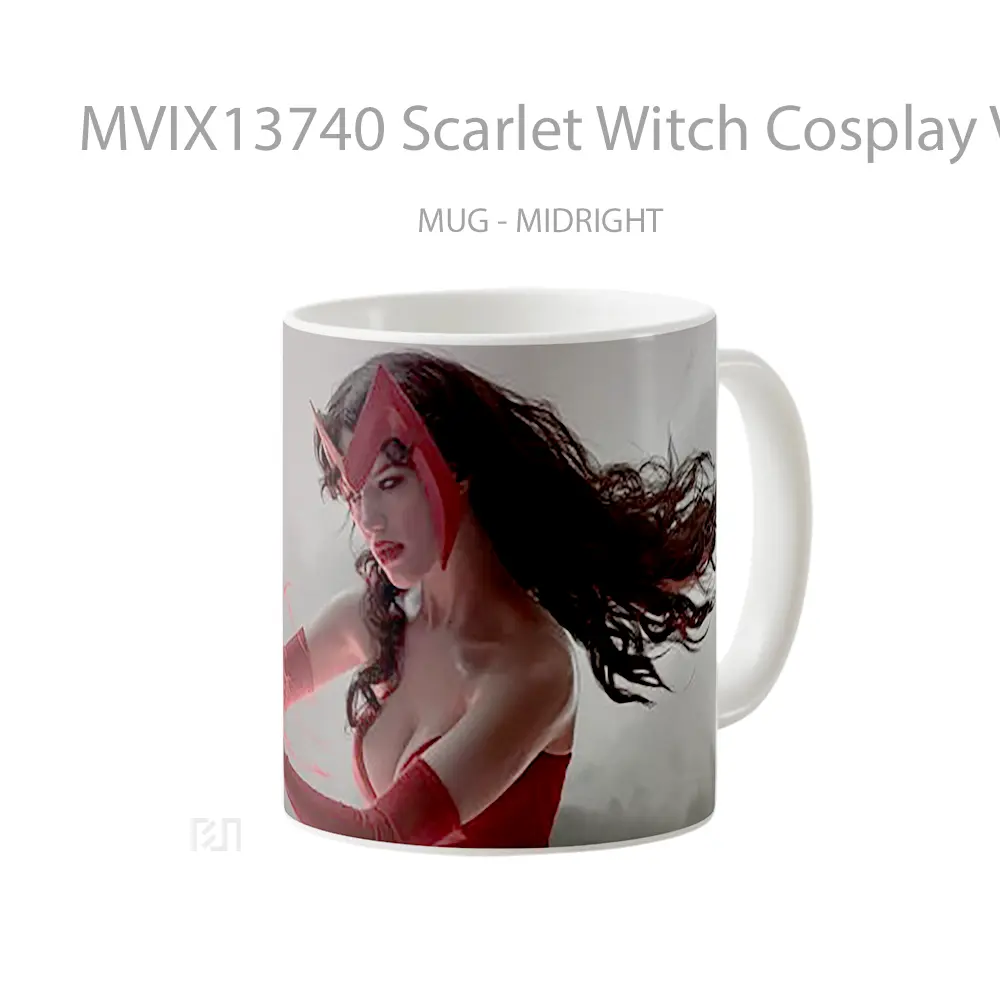 Mug Scarlet Witch Cosplay V2 Gelas Superhero - All-side / Desain