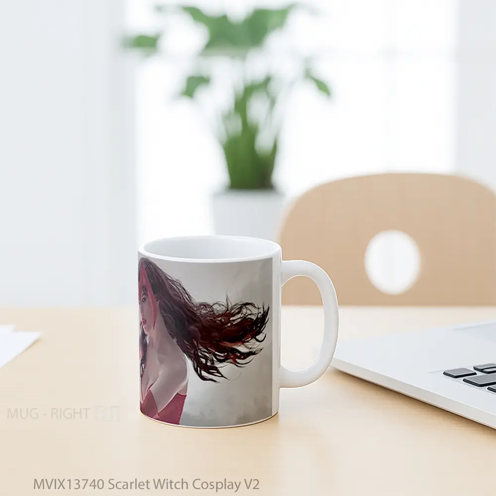 Mug Scarlet Witch Cosplay V2 Gelas Superhero - All-side / Desain
