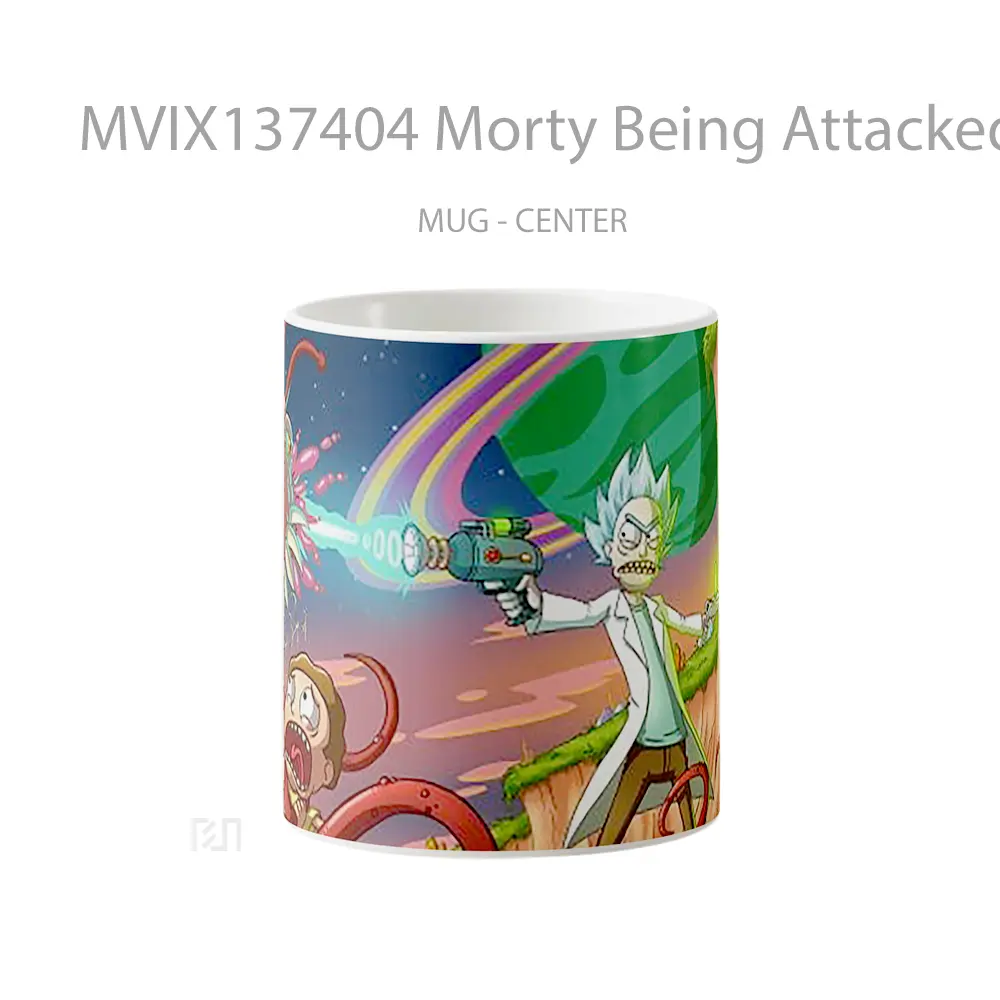 Mug Morty Being Attacked Gelas Keramik Unik