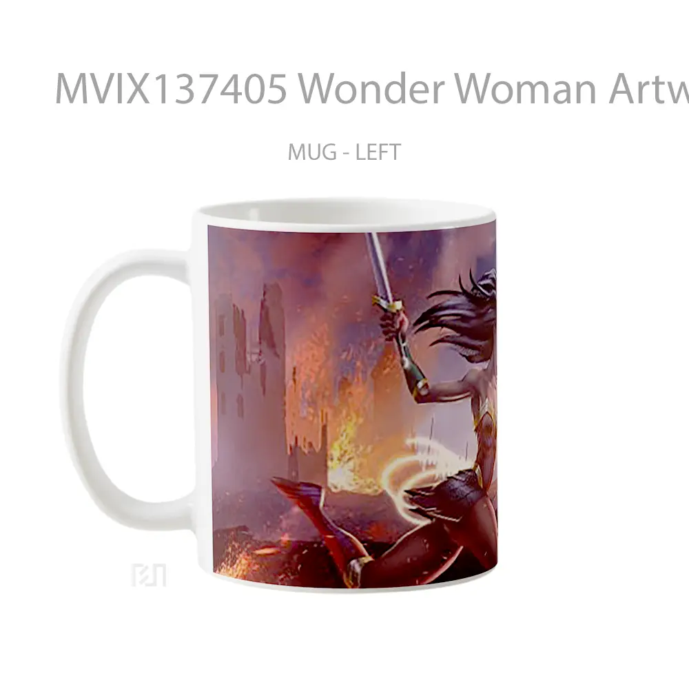 Mug Wonder Woman Artwork Gelas Superhero - All-side / Desain