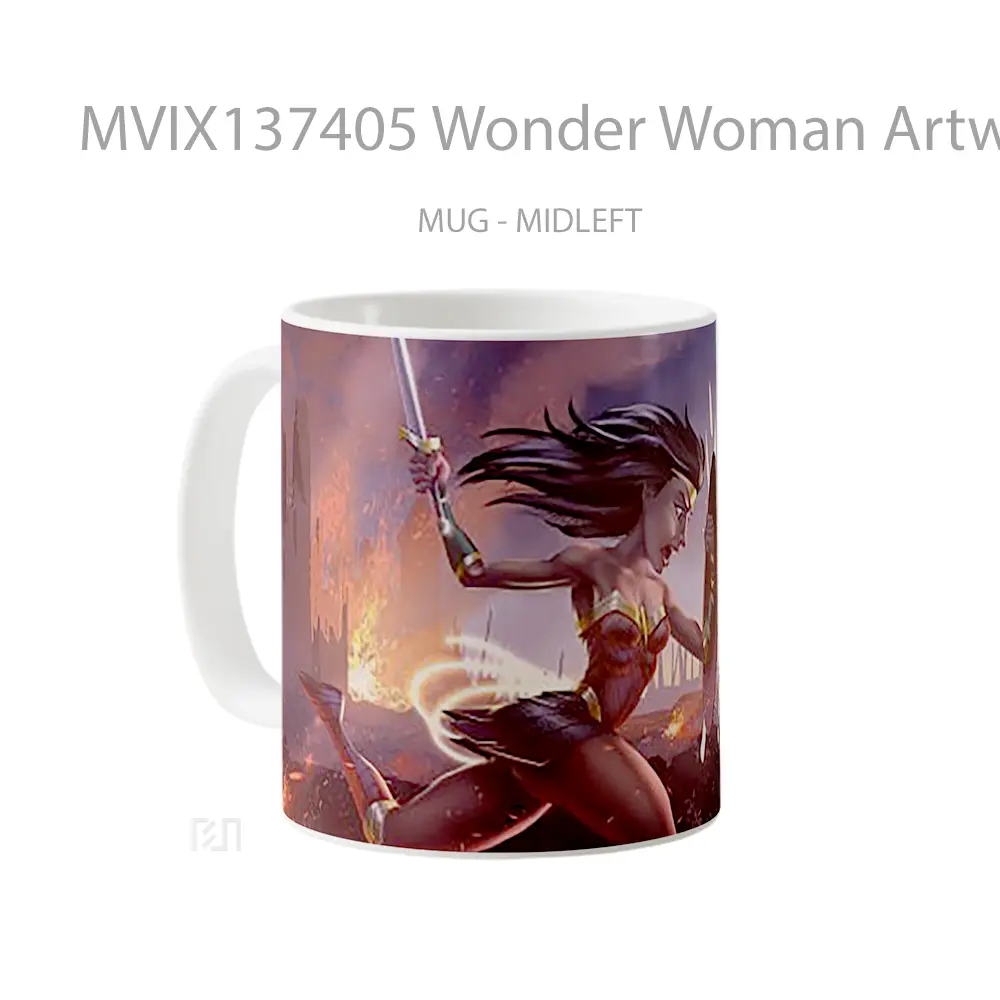Mug Wonder Woman Artwork Gelas Superhero - All-side / Desain