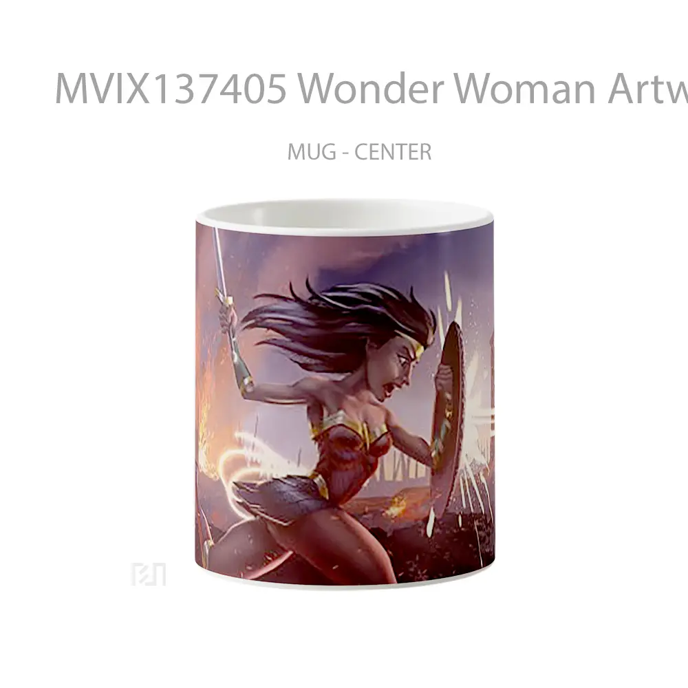 Mug Wonder Woman Artwork Gelas Superhero