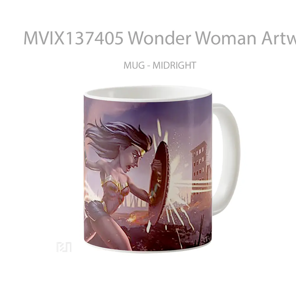 Mug Wonder Woman Artwork Gelas Superhero - All-side / Desain