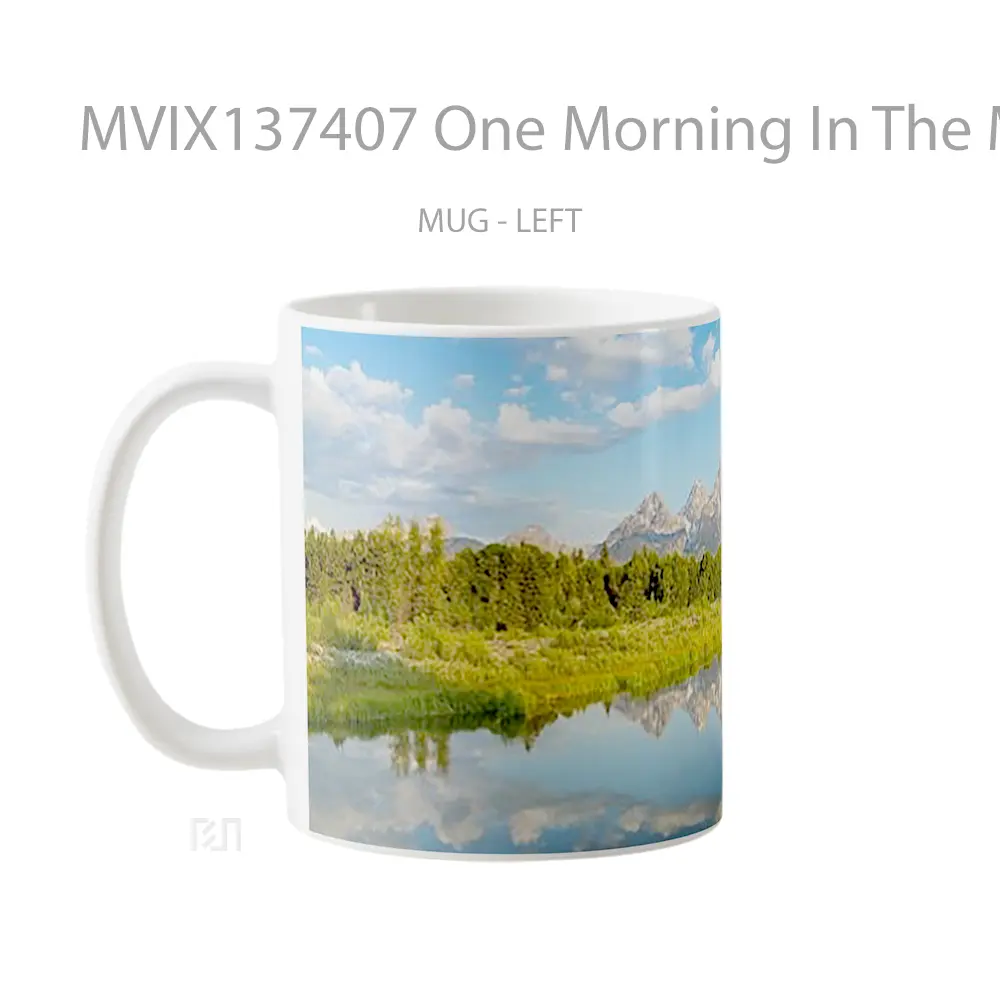 Mug One Morning In The Mountains Gelas Pemandangan Alam - All-side / Desain