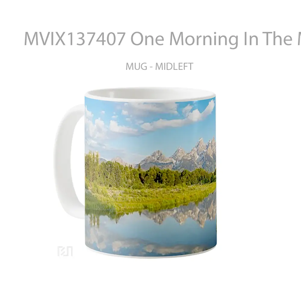 Mug One Morning In The Mountains Gelas Pemandangan Alam - All-side / Desain