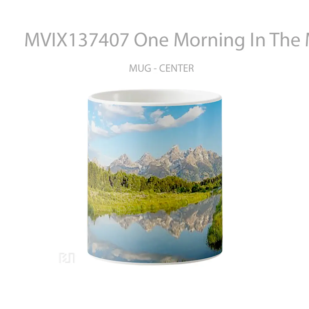 Mug One Morning In The Mountains Gelas Pemandangan Alam