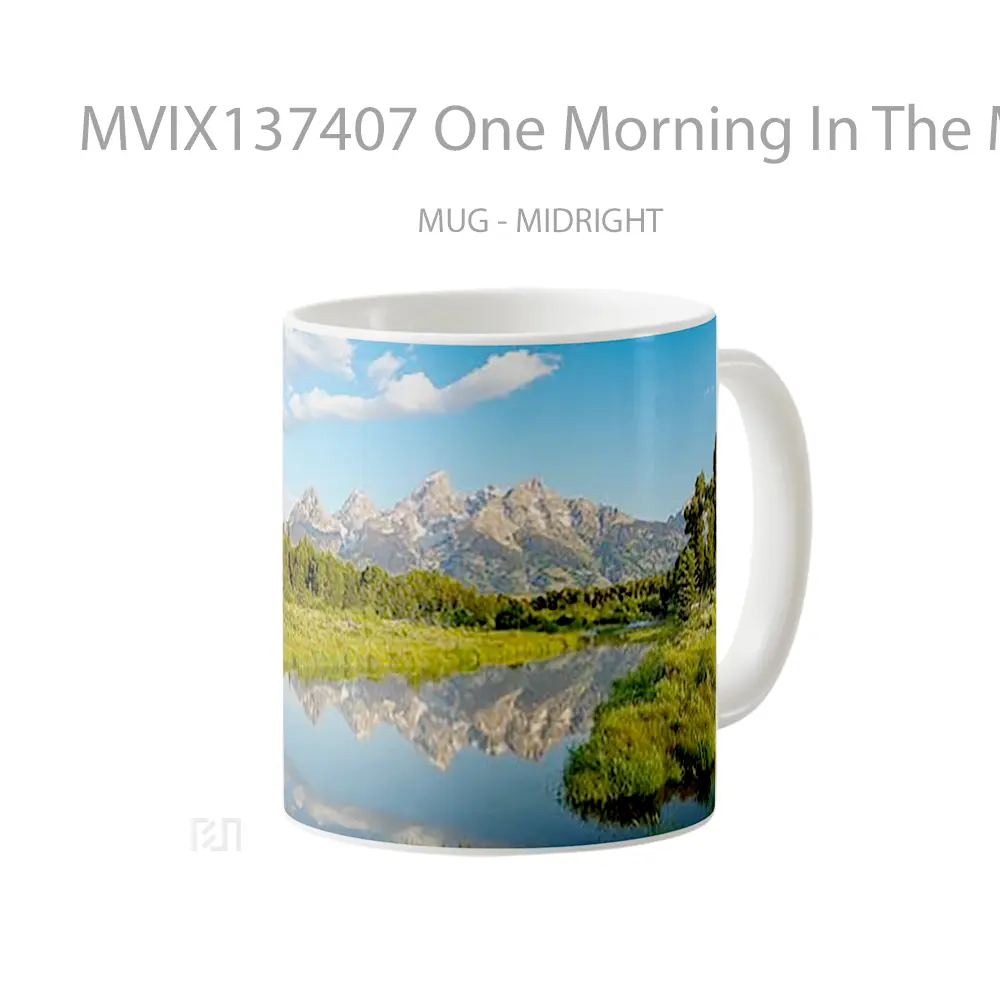Mug One Morning In The Mountains Gelas Pemandangan Alam - All-side / Desain