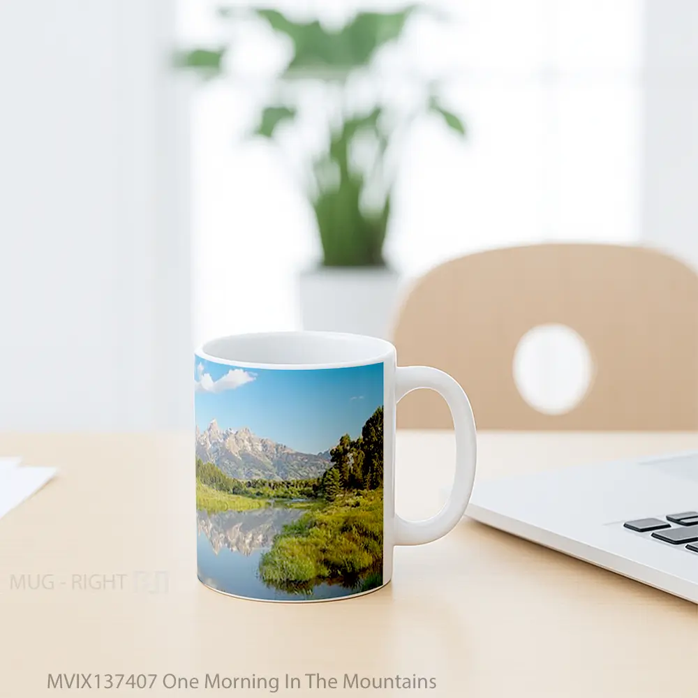 Mug One Morning In The Mountains Gelas Pemandangan Alam - All-side / Desain