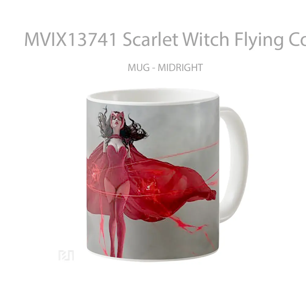 Mug Scarlet Witch Flying Cosplay Gelas Superhero - All-side / Desain