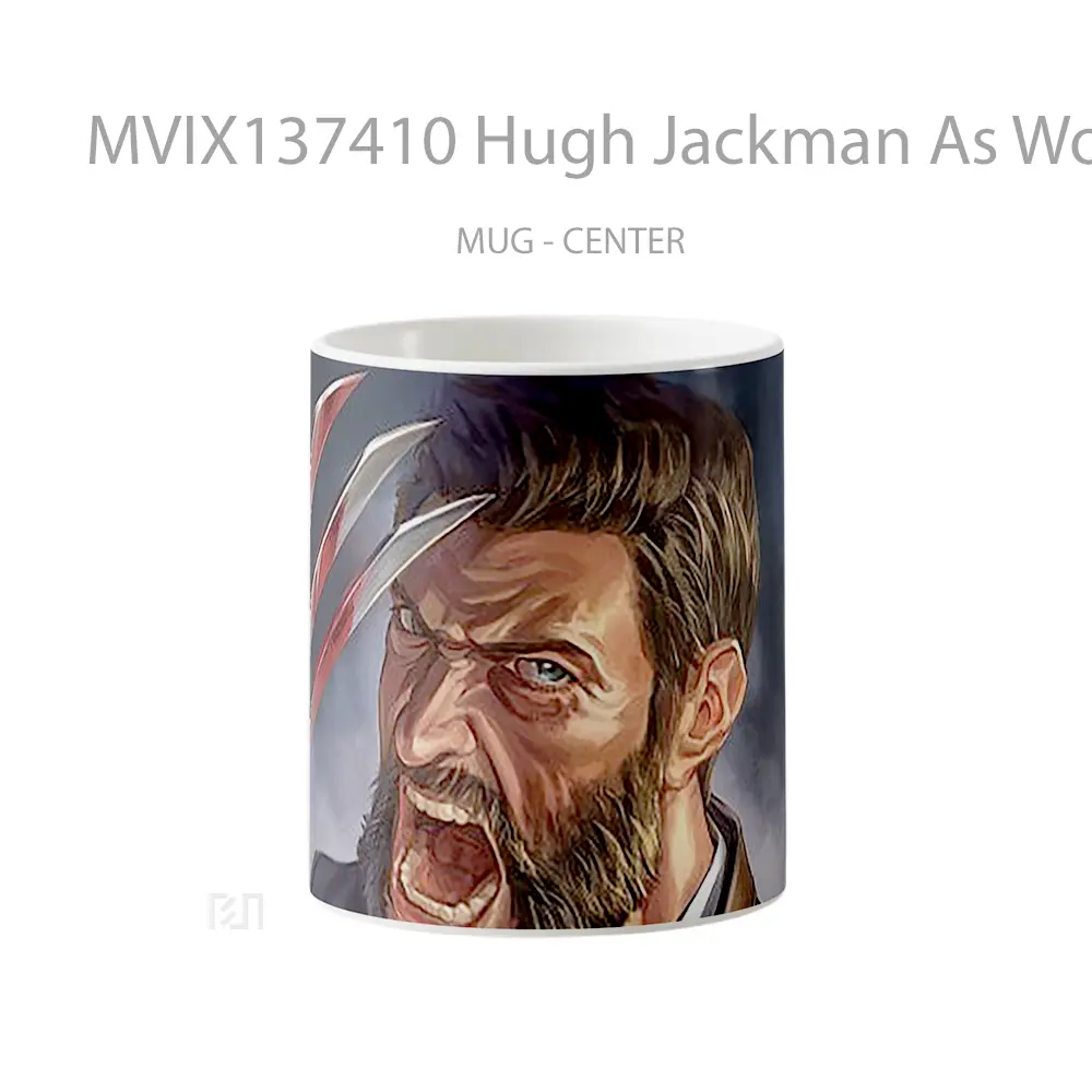 Mug Hugh Jackman As Wolverine Illustration Gelas Superhero