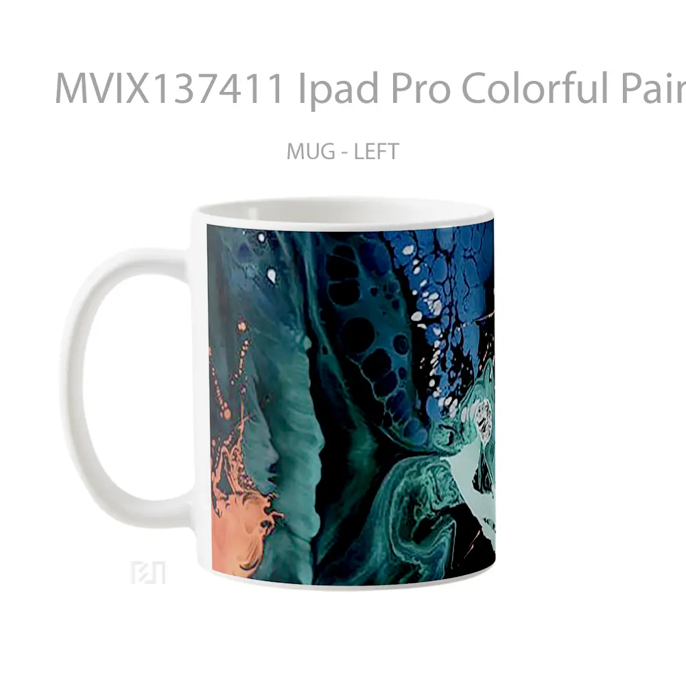 Mug Ipad Pro Colorful Paint Gelas Keramik Unik - All-side / Desain