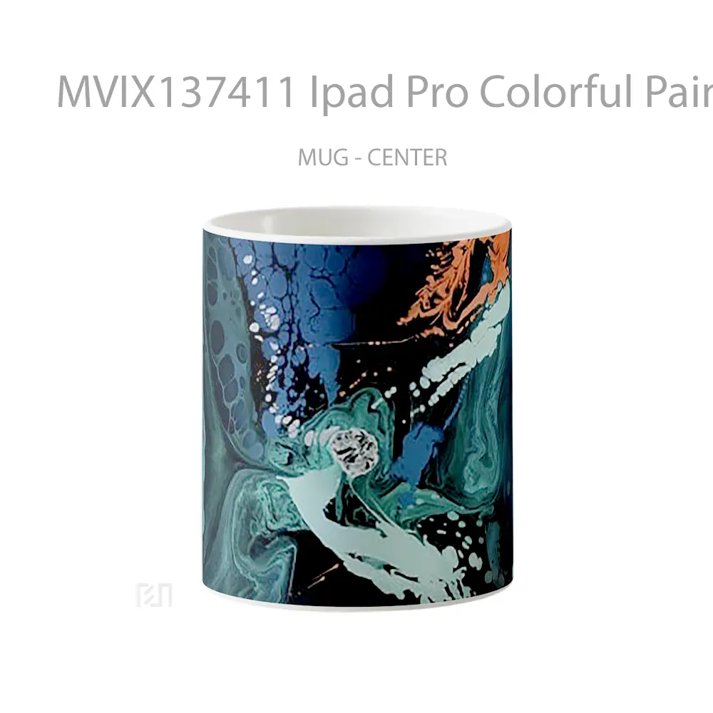 Mug Ipad Pro Colorful Paint Gelas Keramik Unik
