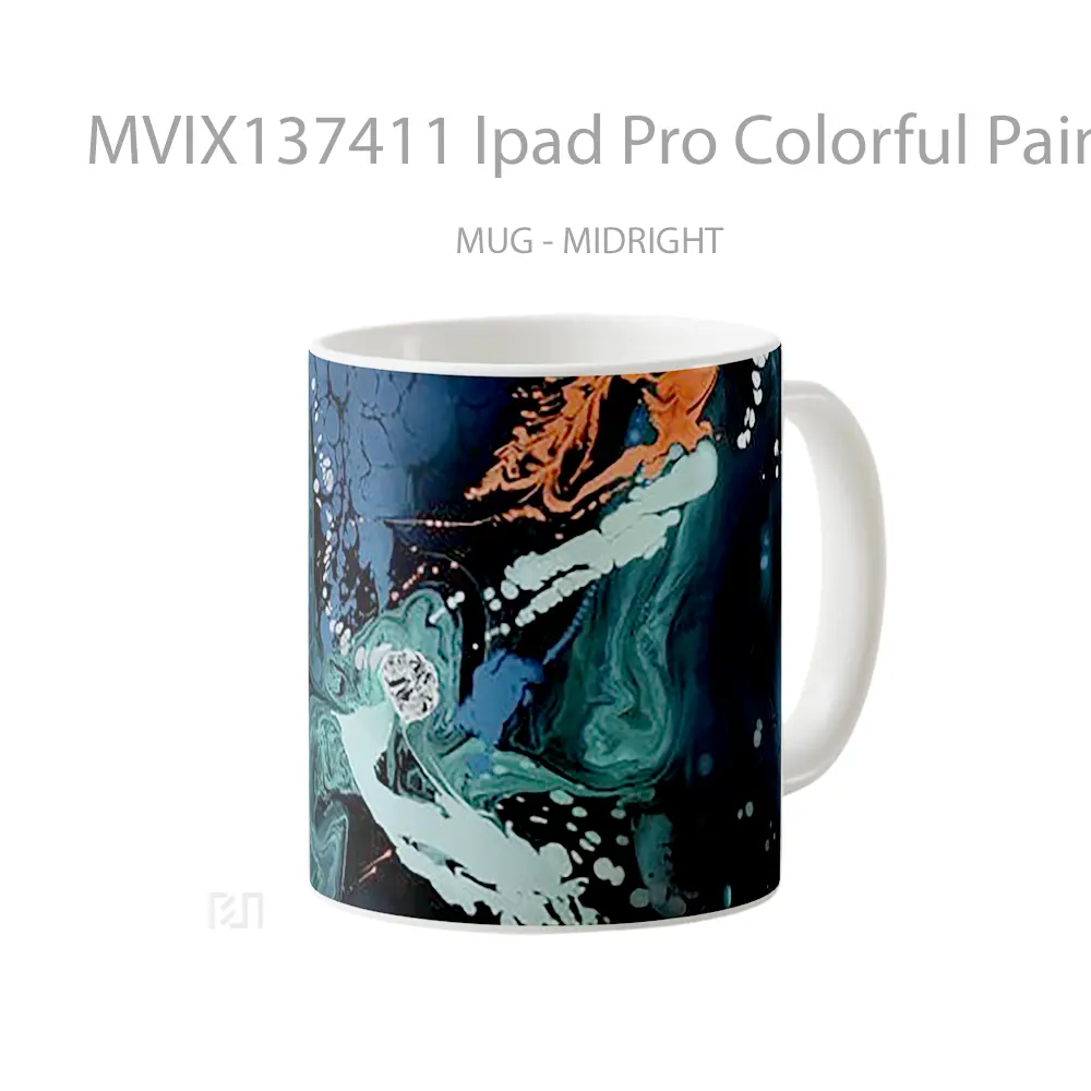 Mug Ipad Pro Colorful Paint Gelas Keramik Unik - All-side / Desain
