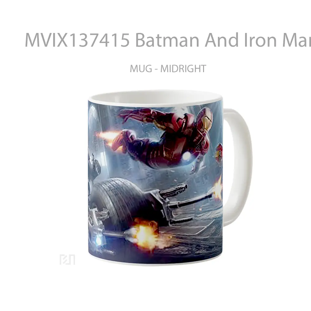 Mug Batman And Iron Man Gelas Superhero - All-side / Desain