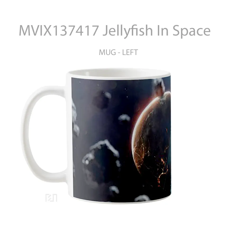 Mug Jellyfish In Space Gelas Astronomi - All-side / Desain