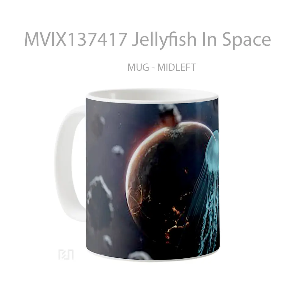 Mug Jellyfish In Space Gelas Astronomi - All-side / Desain