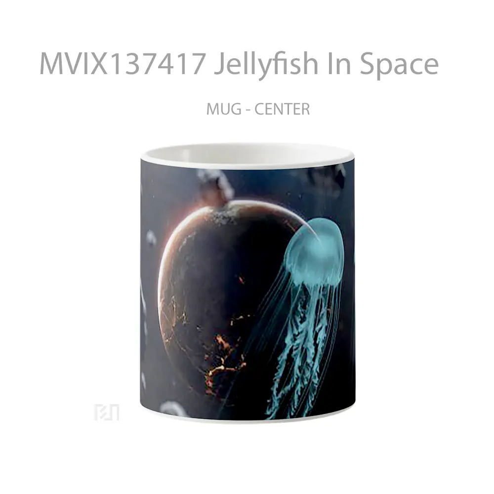Mug Jellyfish In Space Gelas Astronomi