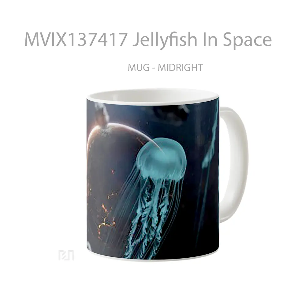 Mug Jellyfish In Space Gelas Astronomi - All-side / Desain
