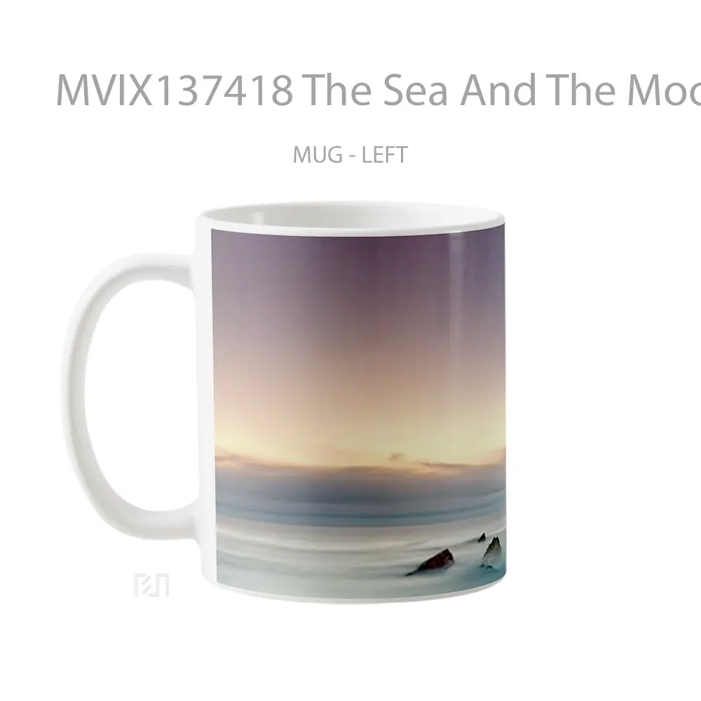 Mug The Sea And The Moon Gelas Pemandangan Alam - All-side / Desain