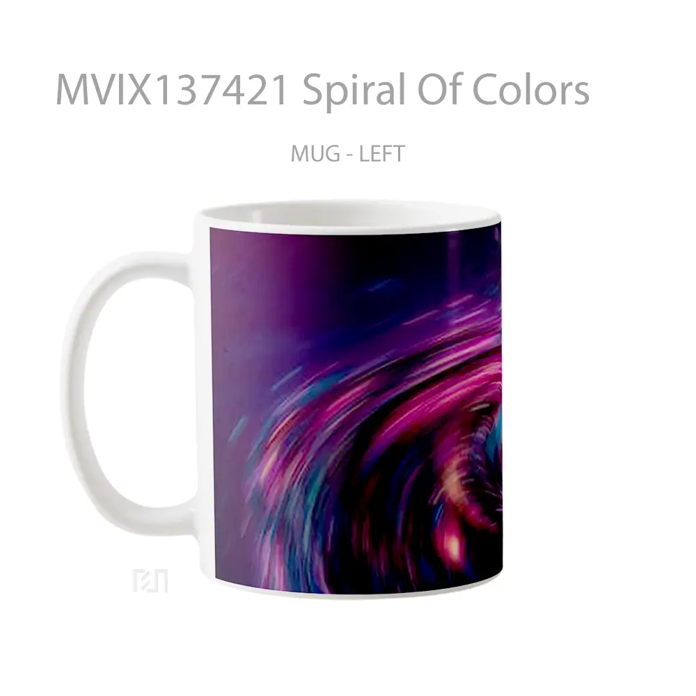 Mug Spiral Of Colors Gelas Keramik Unik - All-side / Desain
