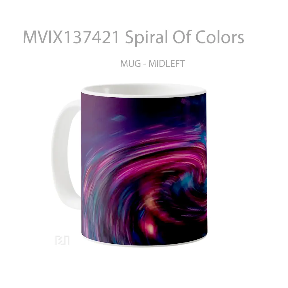 Mug Spiral Of Colors Gelas Keramik Unik - All-side / Desain