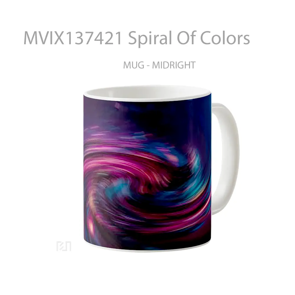 Mug Spiral Of Colors Gelas Keramik Unik - All-side / Desain