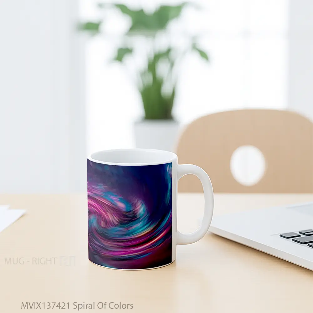 Mug Spiral Of Colors Gelas Keramik Unik - All-side / Desain