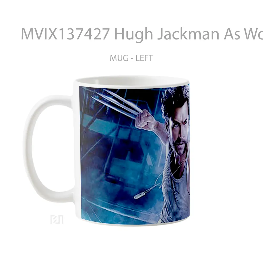 Mug Hugh Jackman As Wolverine Digital Art Gelas Superhero - All-side / Desain
