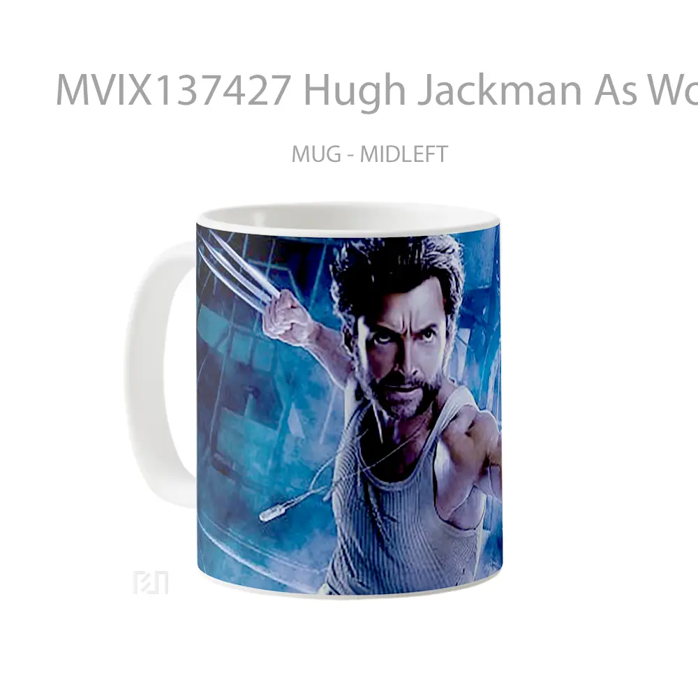Mug Hugh Jackman As Wolverine Digital Art Gelas Superhero - All-side / Desain