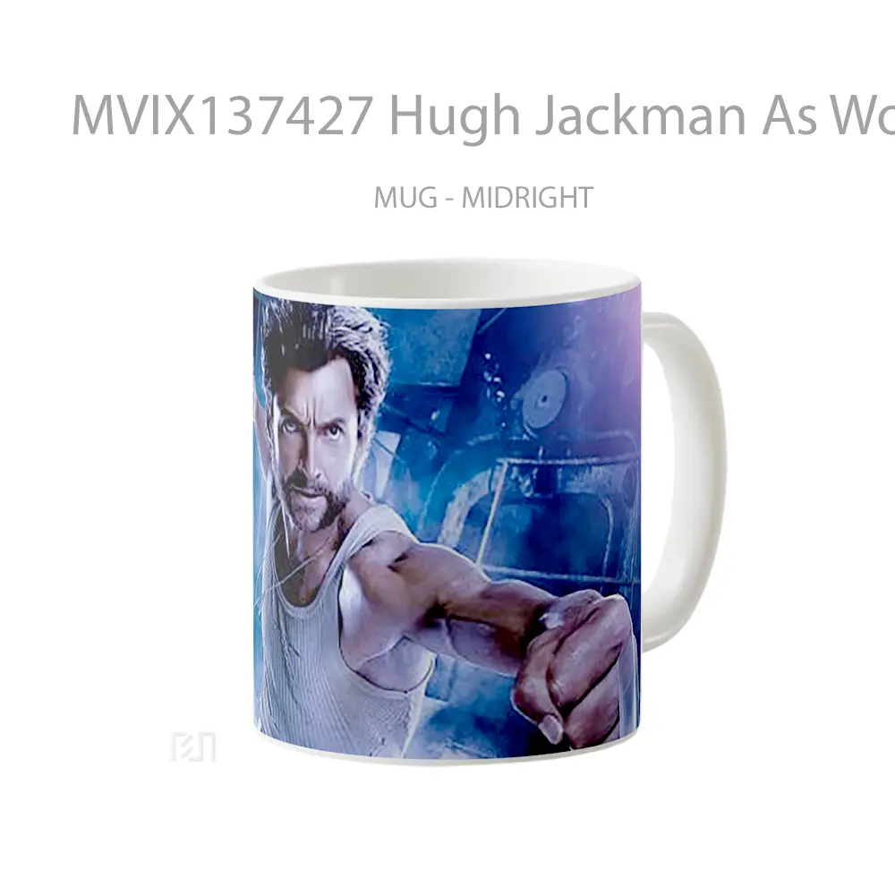 Mug Hugh Jackman As Wolverine Digital Art Gelas Superhero - All-side / Desain