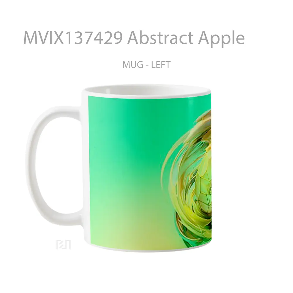 Mug Abstract Apple Gelas Seni Modern - All-side / Desain