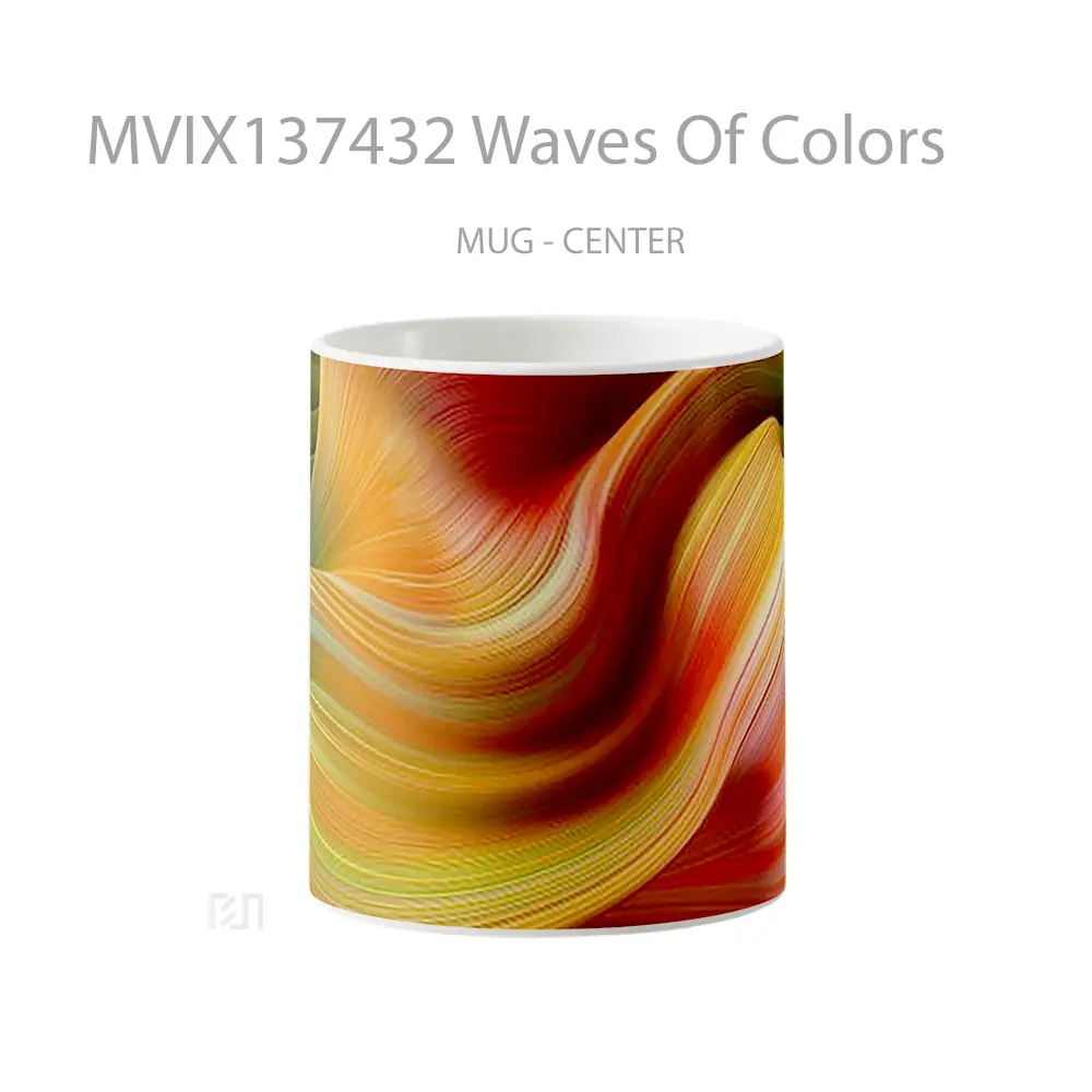 Mug Waves Of Colors Gelas Keramik Unik
