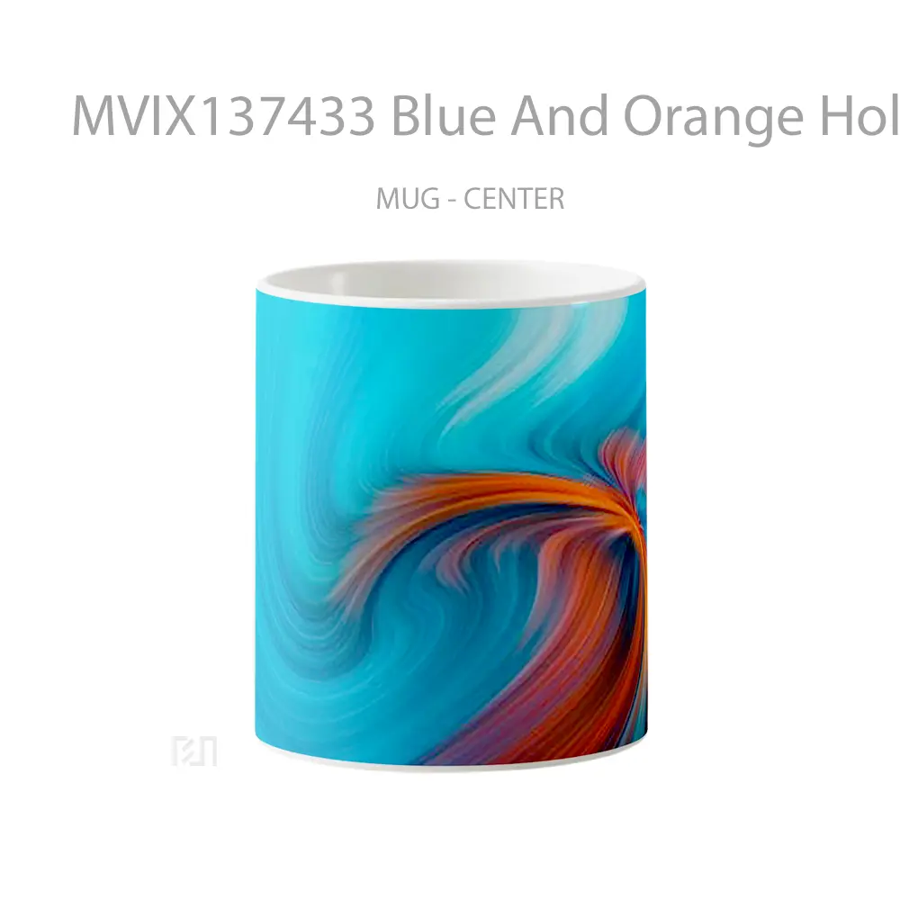 Mug Blue And Orange Hole Gelas Keramik Unik