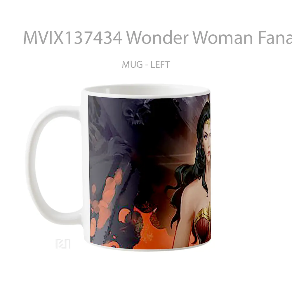 Mug Wonder Woman Fanart V2 Gelas Superhero - All-side / Desain