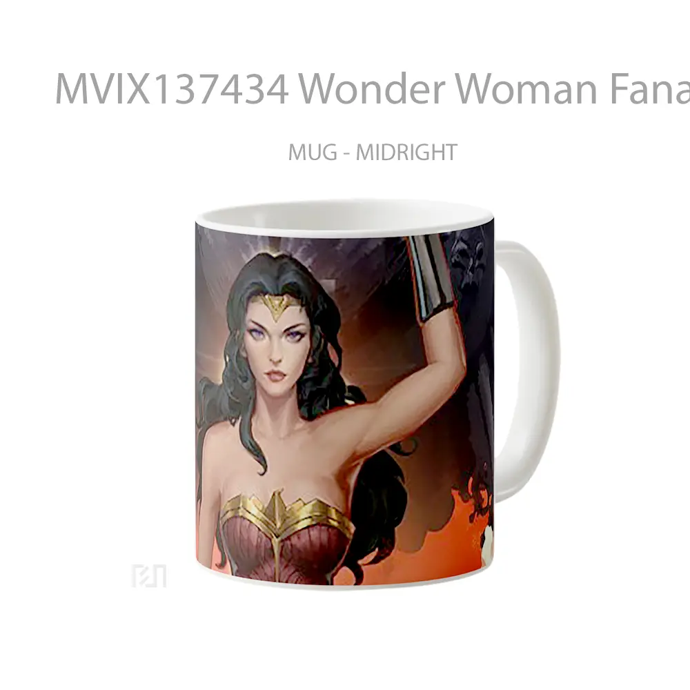 Mug Wonder Woman Fanart V2 Gelas Superhero - All-side / Desain