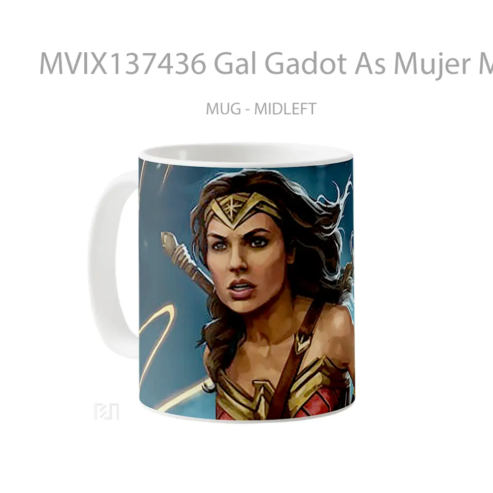 Mug Gal Gadot As Mujer Maravilla Fanart Gelas Selebriti - All-side / Desain