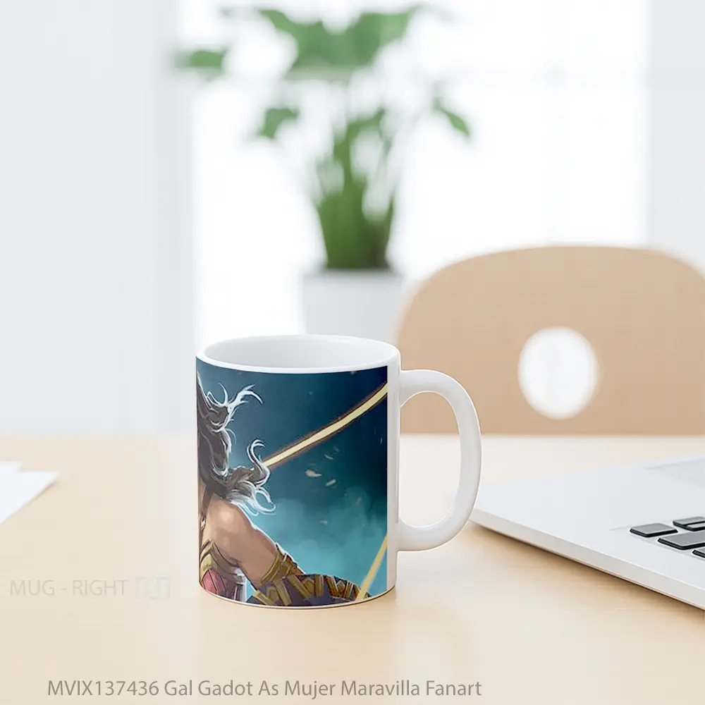 Mug Gal Gadot As Mujer Maravilla Fanart Gelas Selebriti - All-side / Desain
