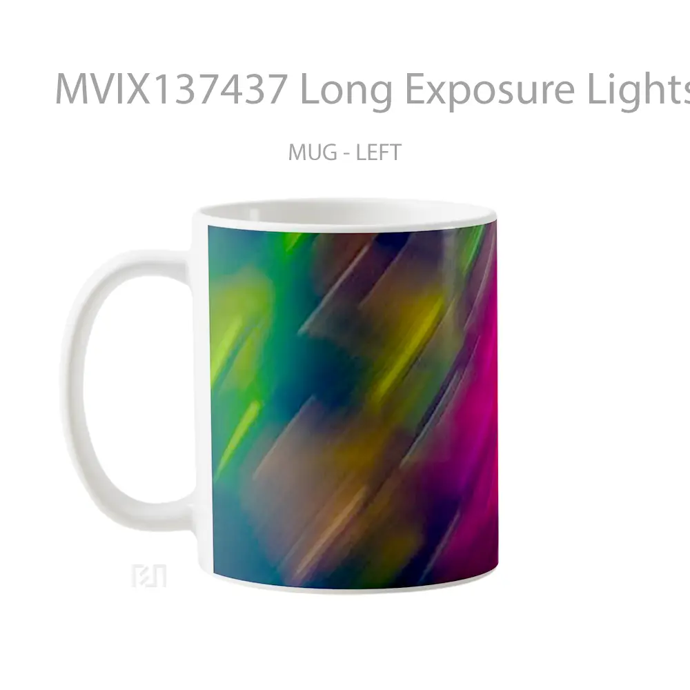Mug Long Exposure Lights Abstract Gelas Seni Modern - All-side / Desain