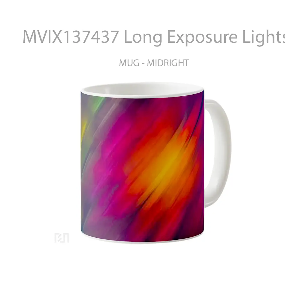 Mug Long Exposure Lights Abstract Gelas Seni Modern - All-side / Desain