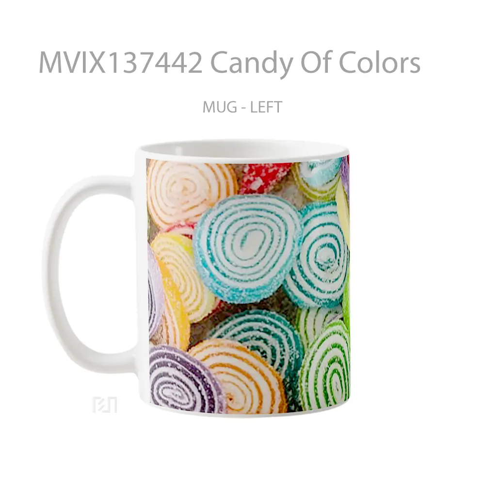 Mug Candy Of Colors Gelas Keramik Unik - All-side / Desain